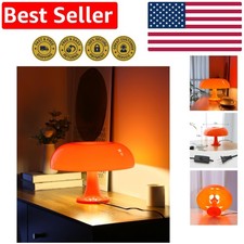 Cozy 2700K LED Mushroom Table Lamp for Charming Bedroom Decor - Includes Bulb