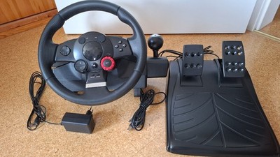 Logitech Driving Force E-X5C19 Lenkrad und Fußpedale und Netzteil