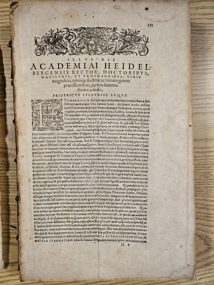 Etymologikon to Mega Egoun he Megale Grammatike rare First Edition 1594 - Image 4 of 4