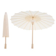 2 Pcs Blank Oiled Paper Umbrella Photography Bridegroom Decoration Kids Parasol
