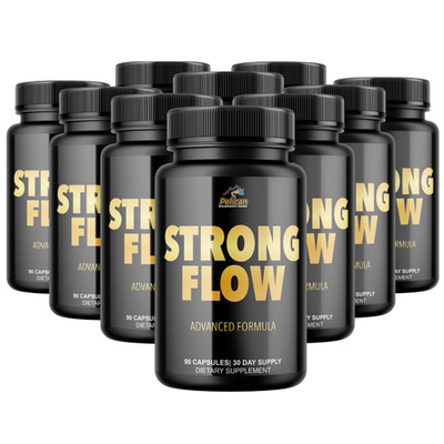 Strong Flow- Bodybuilding & Men's Health Support- 10 Bottles- 900 Capsules
