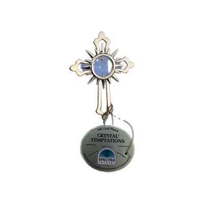 Crystal Temptations Cross Suncatcher 24K Gold Plated Sworovski Crystals 