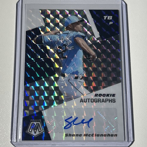 2021 Panini Mosaic Prizm Shane McClanahan #RAM-SM Rookie Auto Tampa Bay Rays - Picture 1 of 2