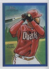 2010 Chrome National Chicle Blue Refractor /199 Chris Young by Jason Davies yf0
