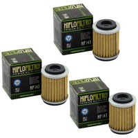 ÖLfilter Set 3 StüCk Hiflo HF143 FüR MBK Yamaha XC 125 XC125
