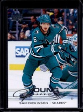 2025-26 Upper Deck Sam Dickinson Young Guns Rookie RC #479 Sharks