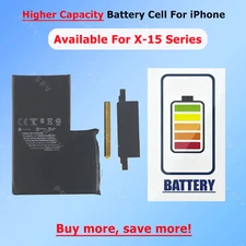 New Higher Capacity Replacement Battery Cell For Apple iPhone X-15 Pro Max SE2/3
