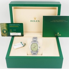 Unworn Rolex Oyster Perpetual 34mm Pistachio Dial 2025 Box & Papers 2