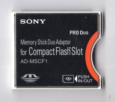  READ   Sony AD-MSCF1 Memory Stick Duo Adapter To CF Compact Flash Type II