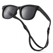 COASION Bendable Flexible Polarized Newborn Baby Small, B3 Matte Black/Gray
