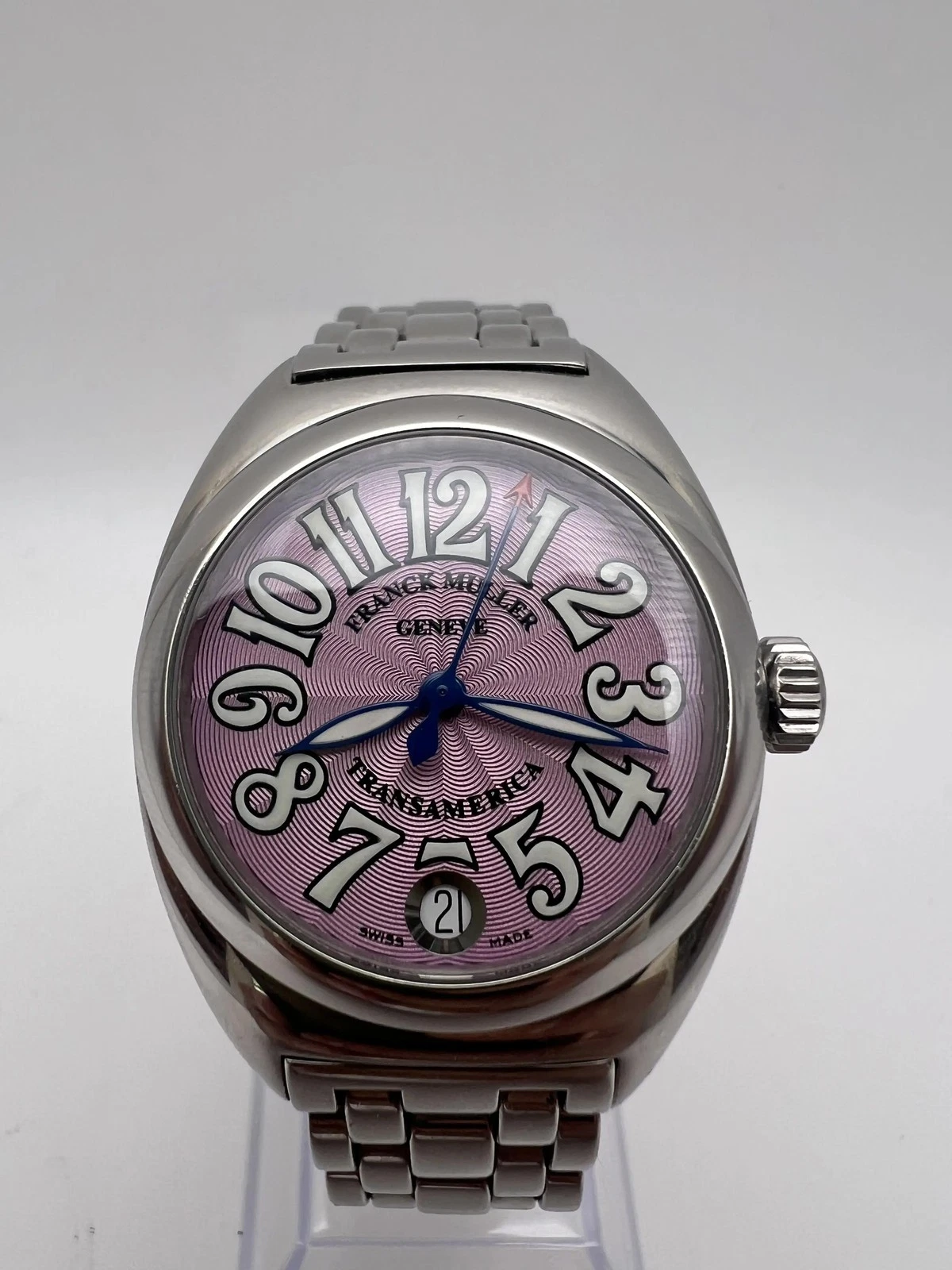 Franck Muller Transamerica 2000L 32mm Stainless Steel Purple Arabic Dial