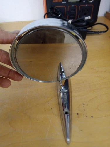 1958-59 Ford Fairlane/T-Bird Fender/Door Outside Rearview Mirror 3119741 Used