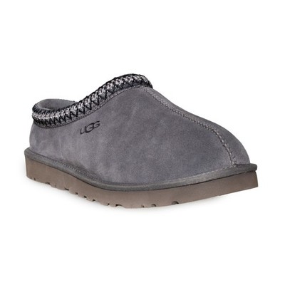 UGG TASMAN/8/新古/ダークグレー UGG TASMAN DARK GREY SUEDE SHEEPSKIN BRAID CLASSIC MEN'S SLIPPERS