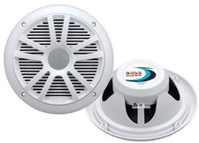 2 New Boss Audio MR6W 6.5" 180W Dual Cone Marine/Boat Speakers Stereo- White