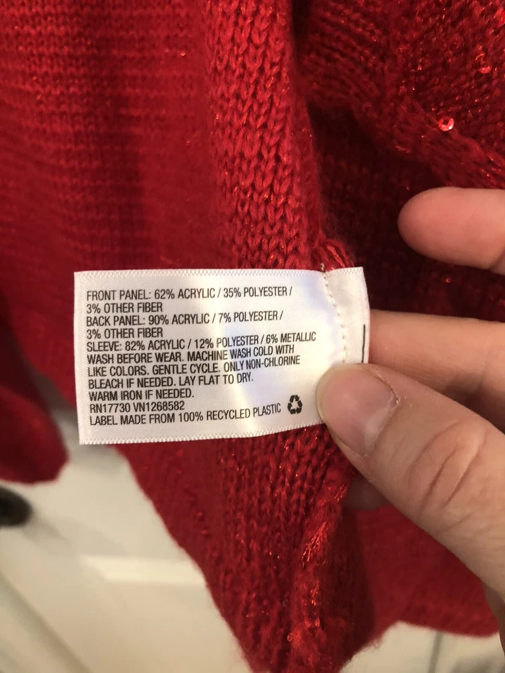 Suéter Cherokee Niñas Talla M 7/8 Rojo Metálico Sku WR Sin Botones Ni Cierre Foto 4 de 4