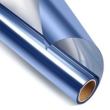 Blue Mirrored Reflective Window Film One Way Mirror Privacy Tint For Home Office