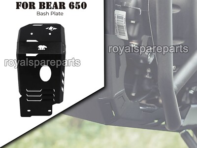 ''Vambrace Bash Plate Sumpguard, Black'' Fit For Royal Enfield Bear 650