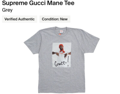 Authentic Supreme Supreme X Gucci Shirt Supreme Gucci Mane Tee