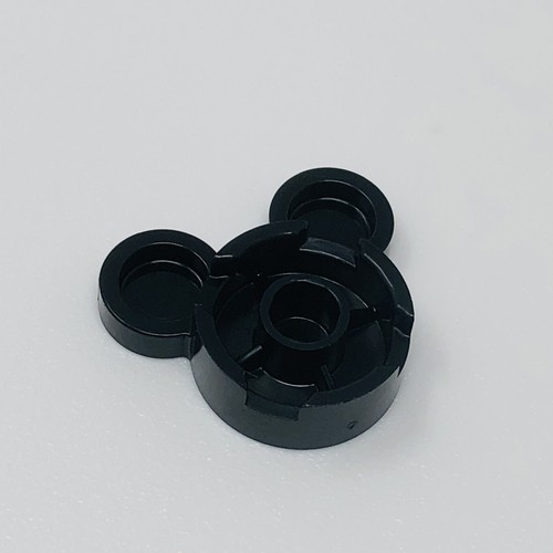 74169 LEGO Brick MICKEY MOUSE Head Round 2x2x2/3 No Studs 2 Tiles 1x1 BLACK (1) - Picture 2 of 2