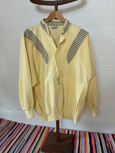 VINTAGE 80'S HALF ZIP TOP SWEATSHIRT NEW FAST M / L OVERSIZED - Picture 2 of 11