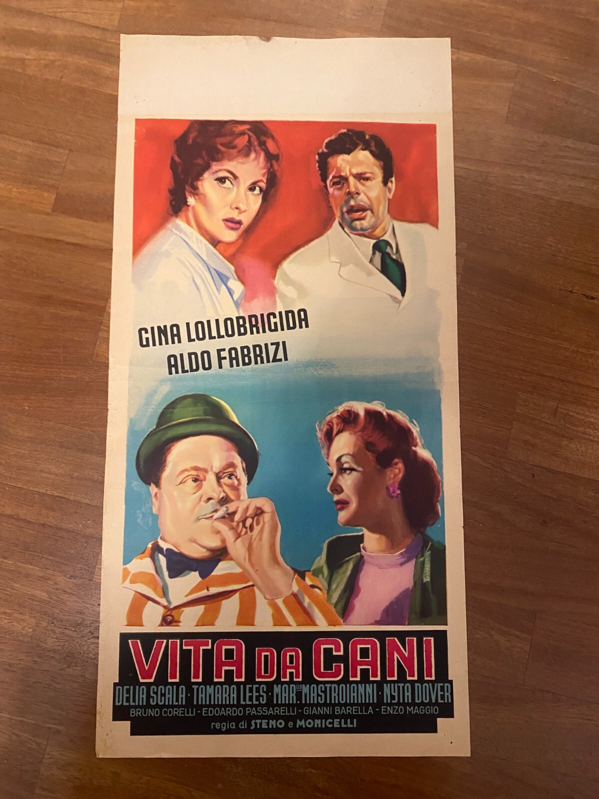 Locandina originale film Vita da cani (1950) - Regia di Mario Monicelli, Steno