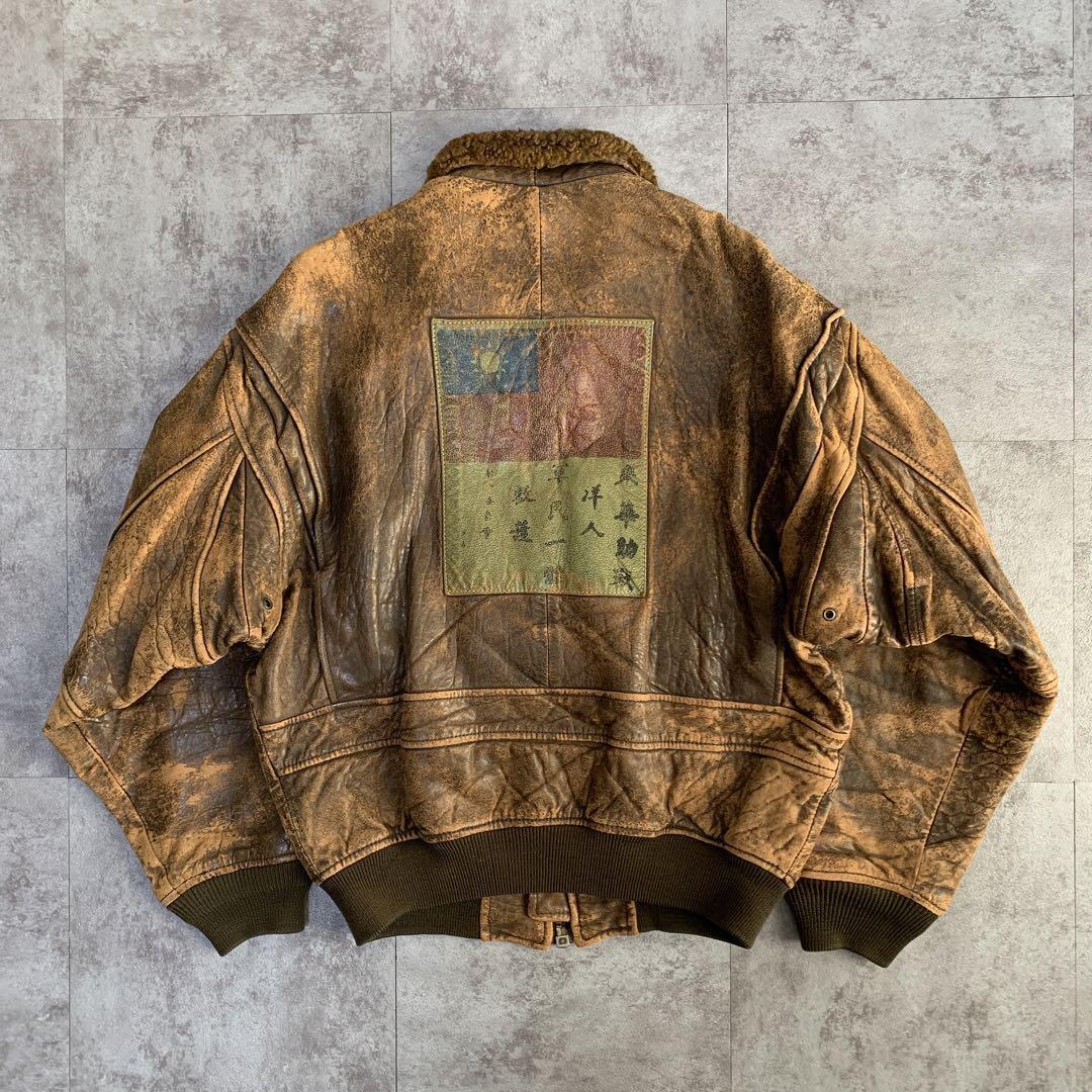 Avirex A-2 Real Leather Bomber Jacket Vintage 80s Boxy Fit Avirex A-2 Real Leather Bomber Jacket Vintage 80s Boxy Fit
