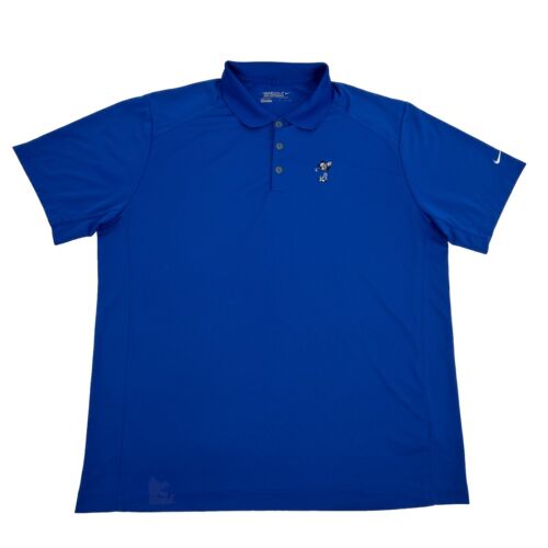 Disney Parks X Nike Golf Shirt Men XXL 2XL Blue Dri-Fit Embroidered Mickey Mouse