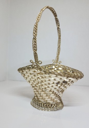 Vintage EL Eisenberg-Lozano France Silver Woven Basket - Picture 2 of 6