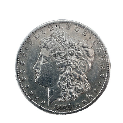 1889 S Morgan Dollar AU/UNC. 90% Silver $1 US Coin # 1827