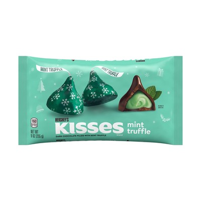 HERSHEY'S KISSES Mint Truffle Flavored Dark Chocolate