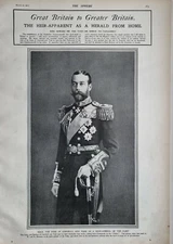 1901 PRINT HIS ROYAL HIGHNESS THE DUKE OF CORNWALL & YORK REAR ADMIRAL OF FLEET