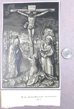 THE CRUCIFIXION J. WECHTLIN WOODCUT   1892 BERNARD QUARITCH FACSIMILE ED. 100