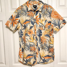 O'Neill Men's L Modern Fit Shirt Hawaiian Bird Of Paradise Tropical Print