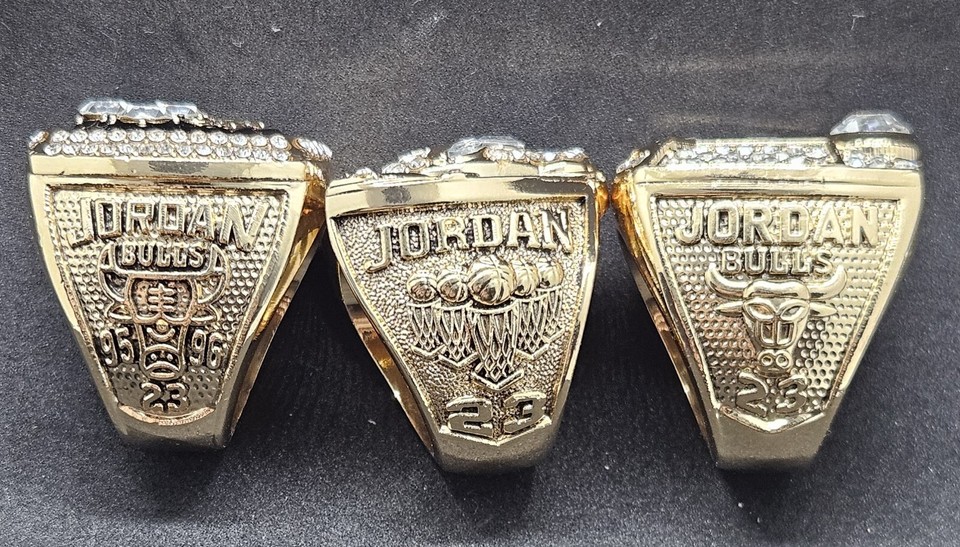 Chicago Bulls Michael Jordan 6 Championship Rings *BONUS DISPLAY BOX ...