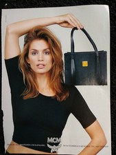 1996 MCM Cindy Crawford Vintage Magazine Print Ad Herb Ritts