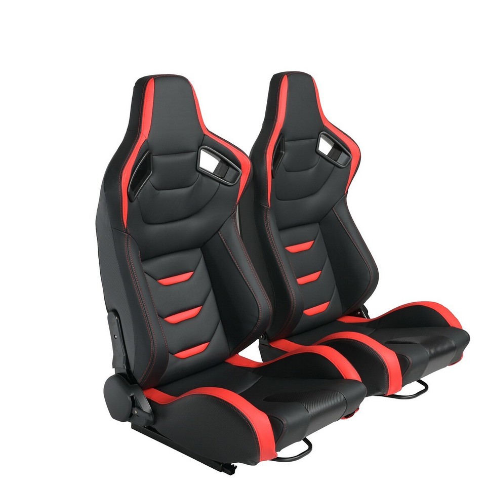 Adjustable Racing Seat Modern 2Pcs Car Seats Universal Reclinable Bucket Seats Adjustable ...