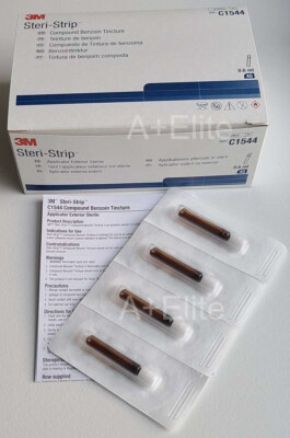 3M STERI-STRIP C1544 Compound Benzoin Tincture 0.6mL 2/3cc 40/BX Sterile 06/2030