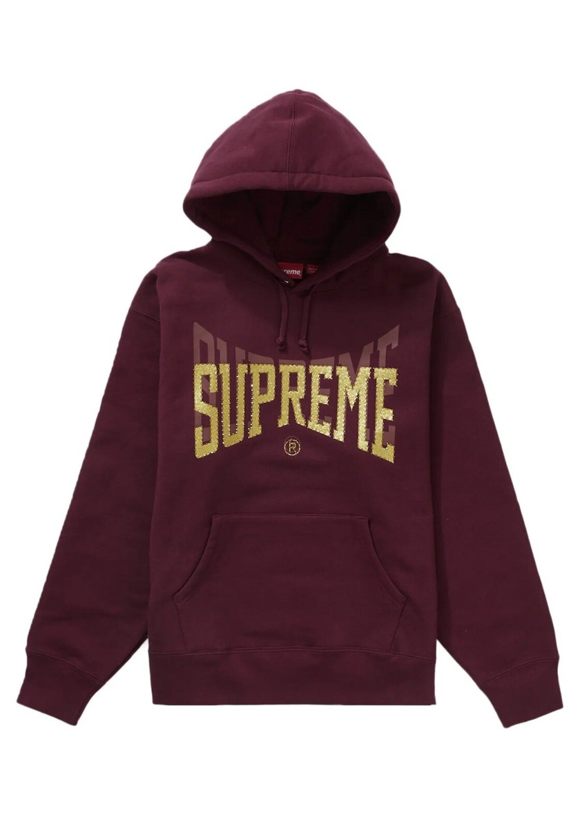 Supreme Rhinestone Shadow Hooded Sweatshirt Hoodie New Supreme Rhinestone Shadow Hooded Sweatshirt Hoodie New