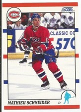 MATHIEU SCHNEIDER 1990-91 SCORE ROOKIE NEAR MINT CONDITION MONTREAL CANADIENS