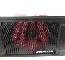 Evercool Black Armor  RED LED Fan Mod hard drive HDD Cooling Box for 3x 3.5"