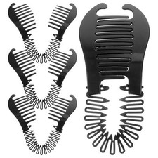 4pcs Banana clip Interlocking Flexible Hair Combs Clips Ponytail Hair Clinche...