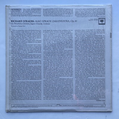 Ormandy, STRAUSS: ALSO SPRACH ZARATHUSTRA, LP 1964 Columbia 360