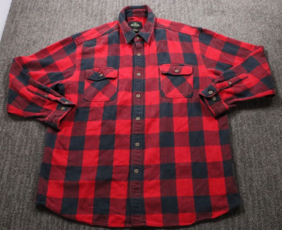 RedHead Men's Plaid XL Heavyweight Button-down Shirt Lumberjack VTG Y2K Outdoor