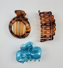 3 PCS Assorted Jaw Comb Claw Clip Comb Medium Size Hair Comb Jaws Comb Women