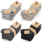 Alpaka Socken 3 Paar 85% Wolle Dick Warm Wintersocken für Herren Damen