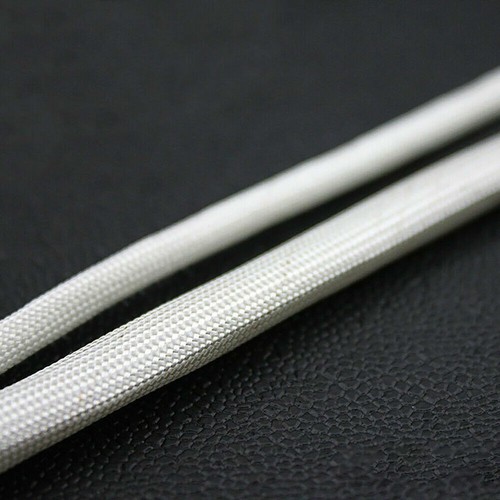 Manga de cable de fibra de vidrio blanco resistente al calor 1-50 mm cable de temperatura 600 ° - Imagen 2 de 4