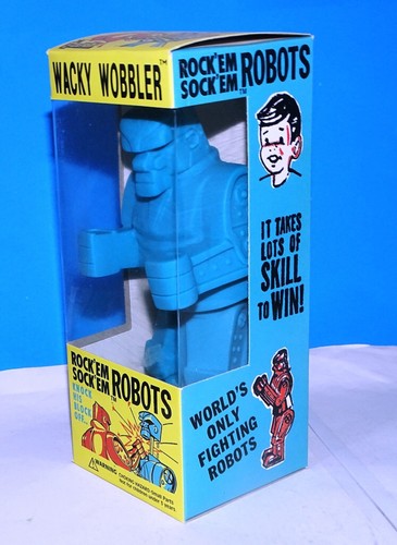 Funko Wacky Wobbler ROCK EM SOCK EM ROBOTS BLUE - Picture 2 of 6