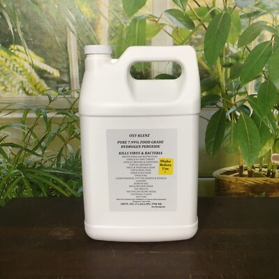 #ad GALLON 8% FOOD GRADE HYDROGEN PEROXIDE makes 2.67 GALLONS 3% h2o2 $33.00