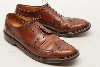 VTG Florsheim Varsity Mens Wingtip Dress Shoes 11.5 D Bourbon 