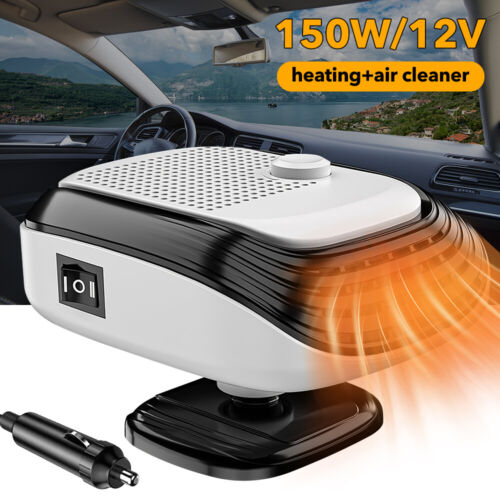 12/24V Car Heater Fan 2in1 Electric Cooling Heating Windshield Defroster Defoger